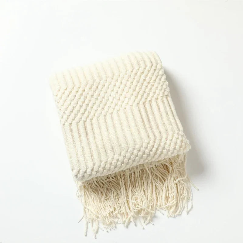 Khaki Knitted Blanket