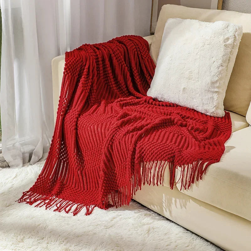 Khaki Knitted Blanket