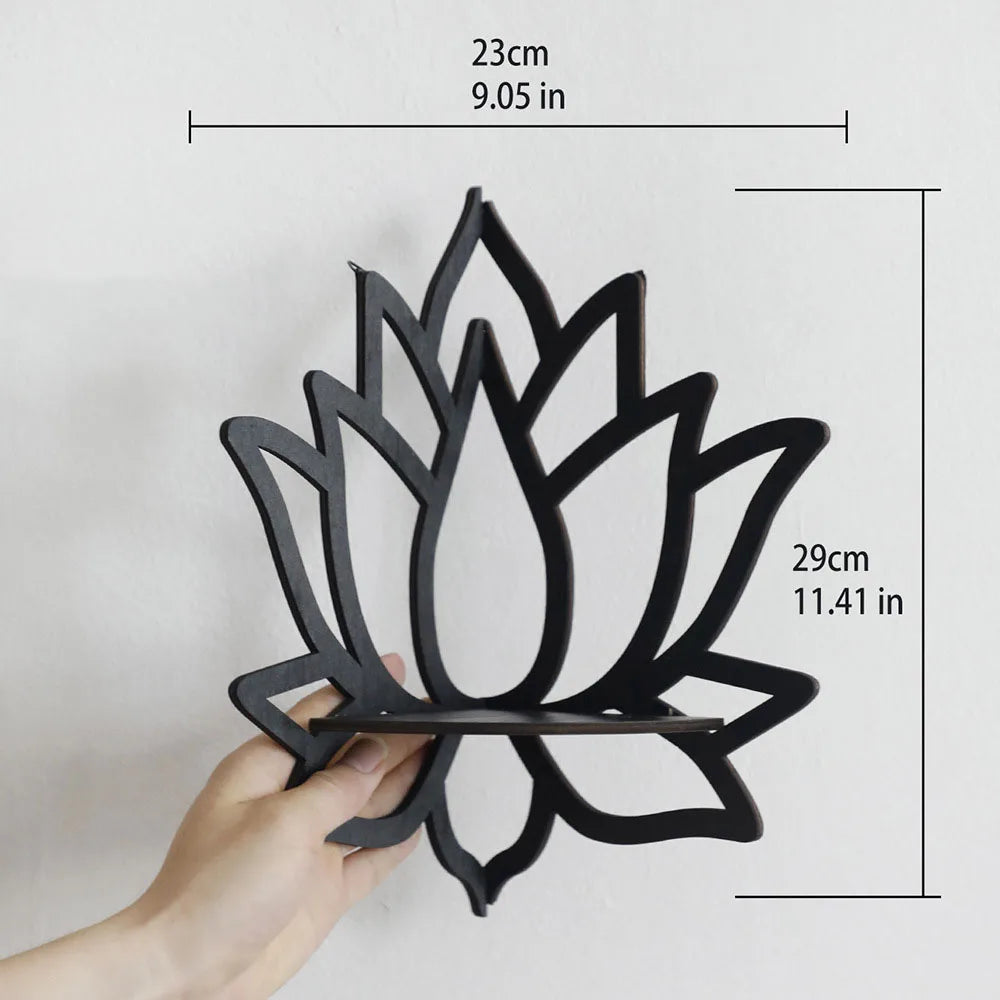 Lotus Crystal Floating Wall Shelf