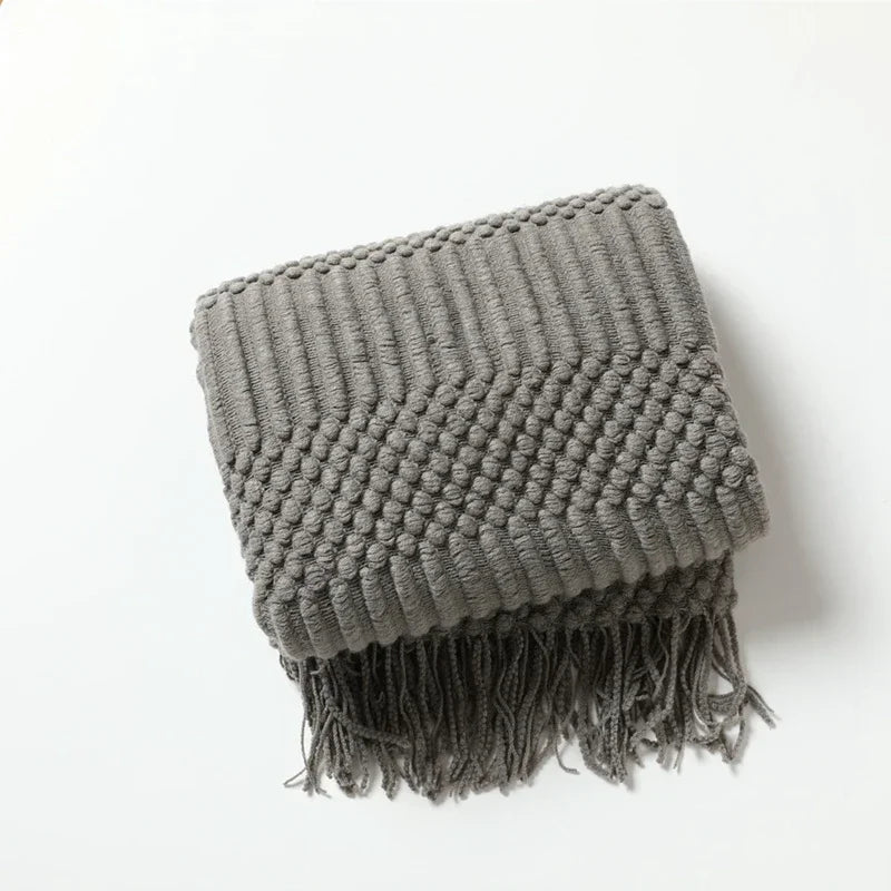 Khaki Knitted Blanket
