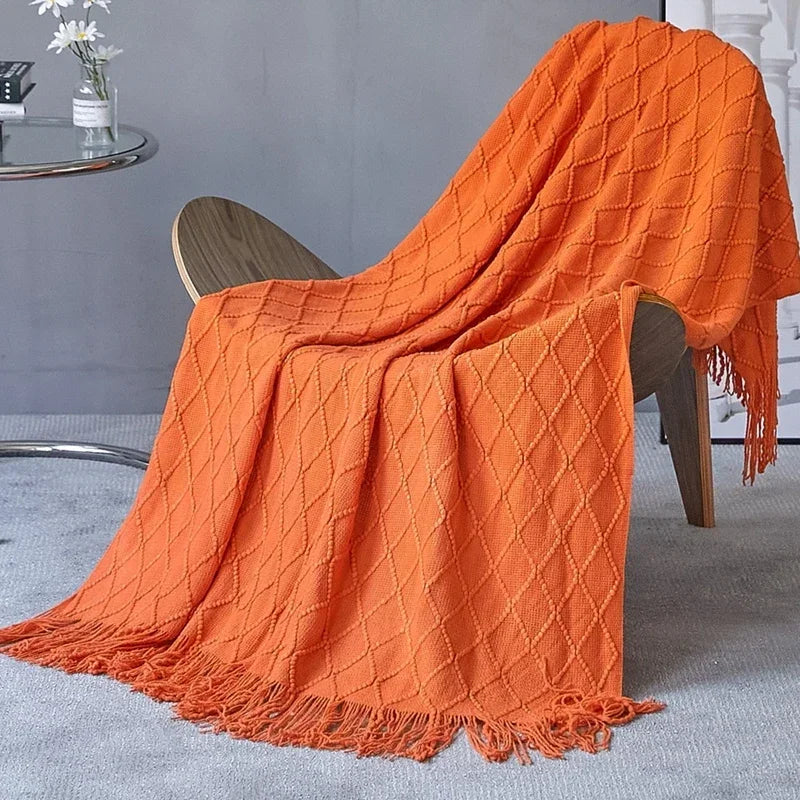 Khaki Knitted Blanket