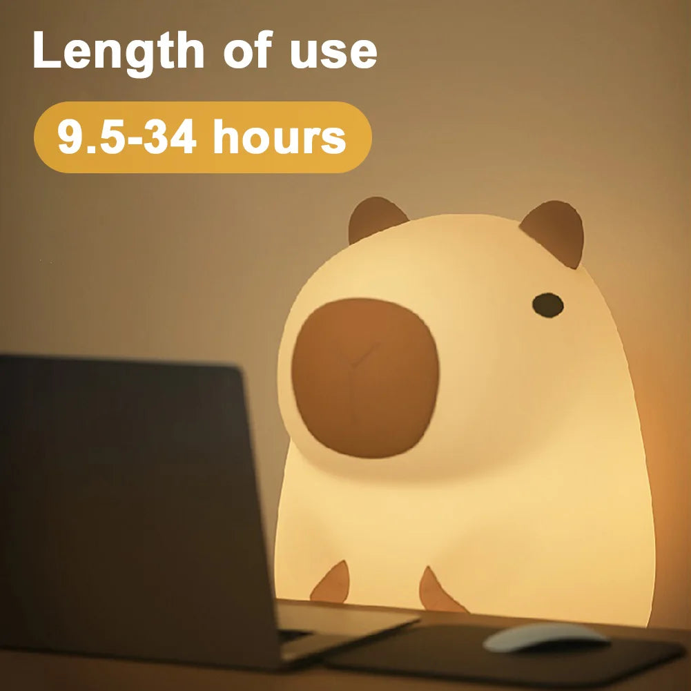 Cute Cartoon Capybara Night Lamp