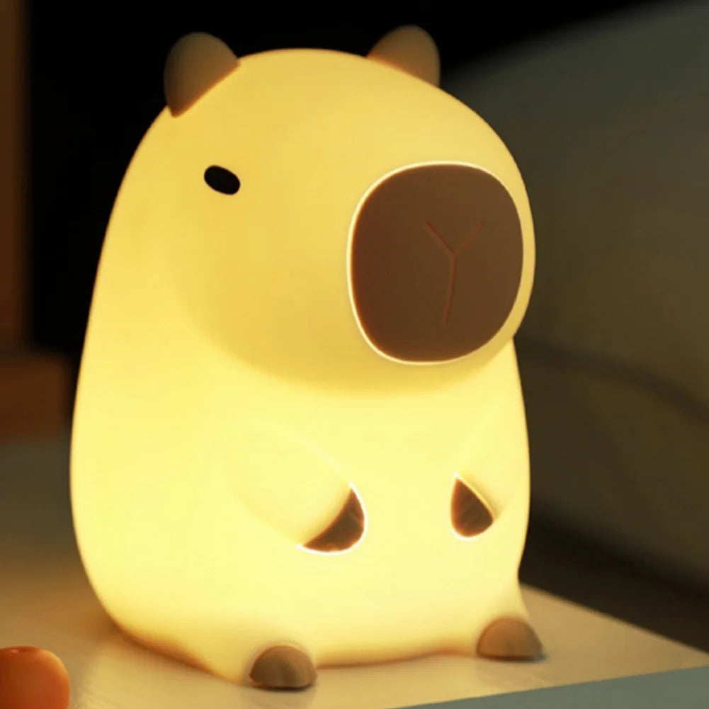 Cute Cartoon Capybara Night Lamp