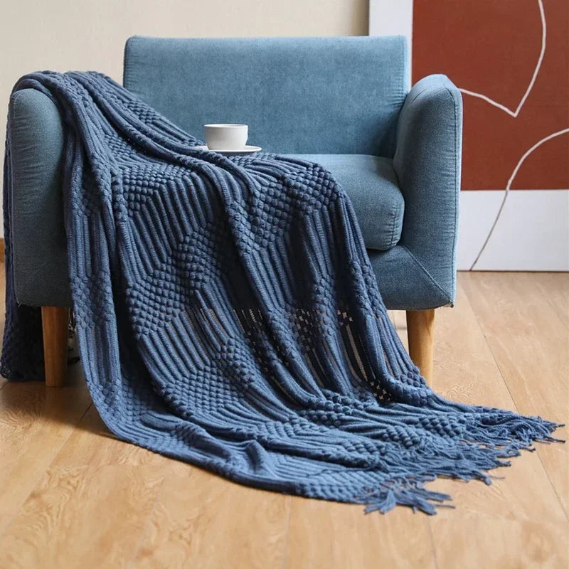 Khaki Knitted Blanket