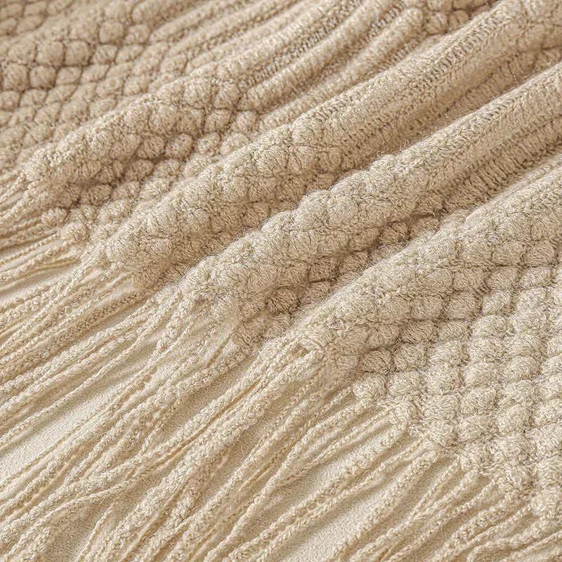 Khaki Knitted Blanket