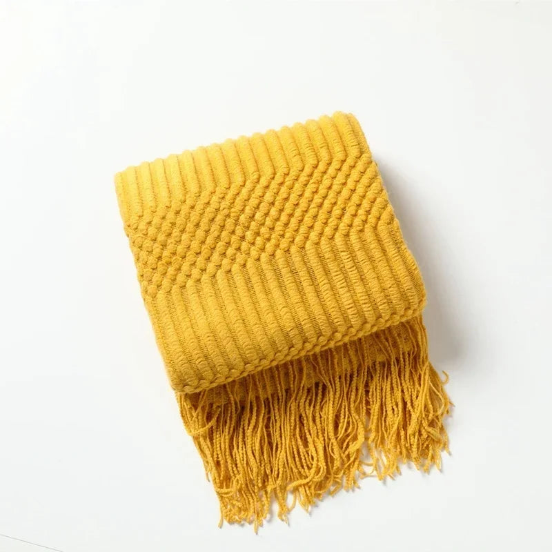 Khaki Knitted Blanket