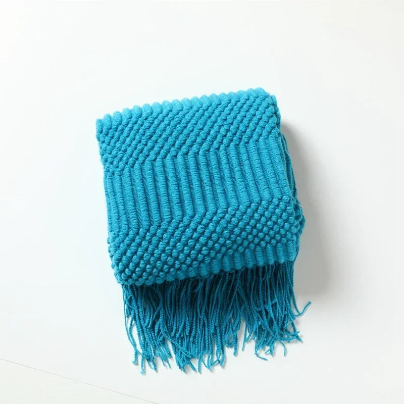 Khaki Knitted Blanket