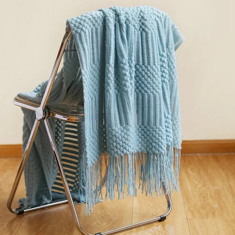 Khaki Knitted Blanket