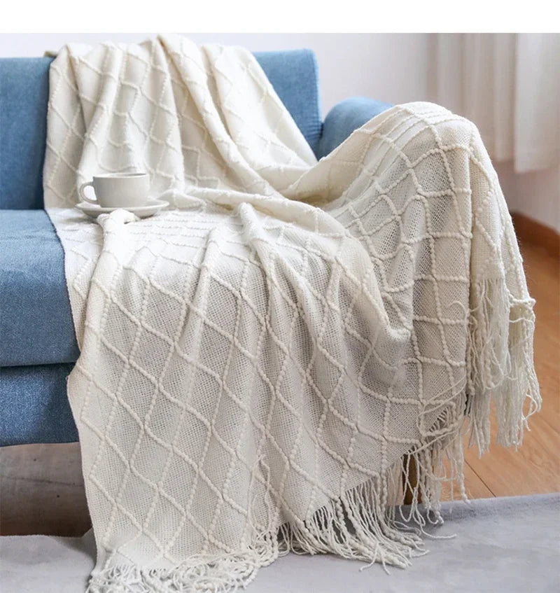 Khaki Knitted Blanket