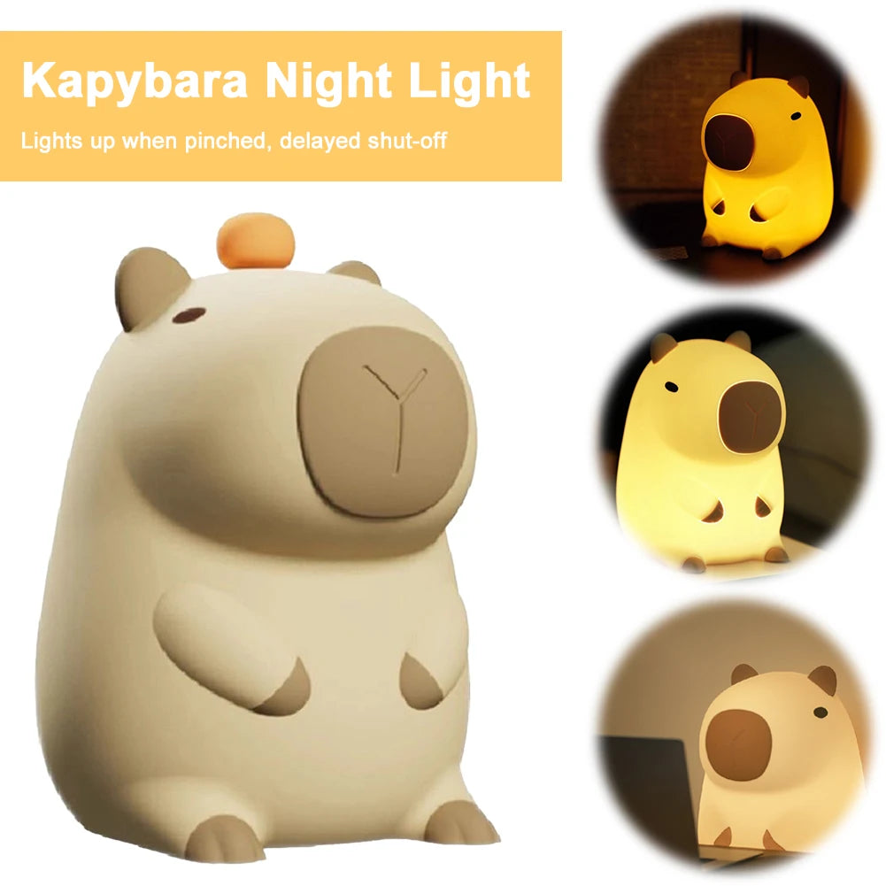 Cute Cartoon Capybara Night Lamp