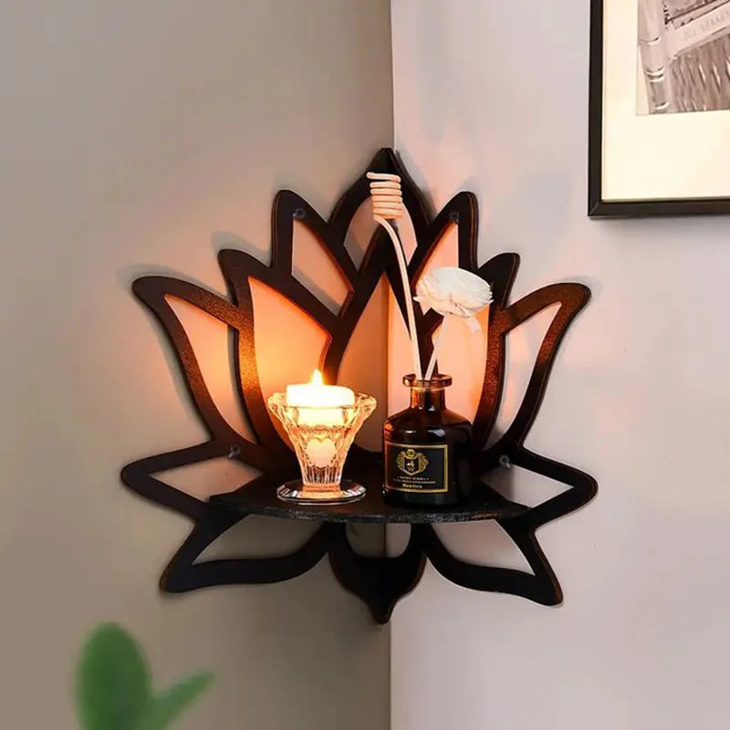Lotus Crystal Floating Wall Shelf