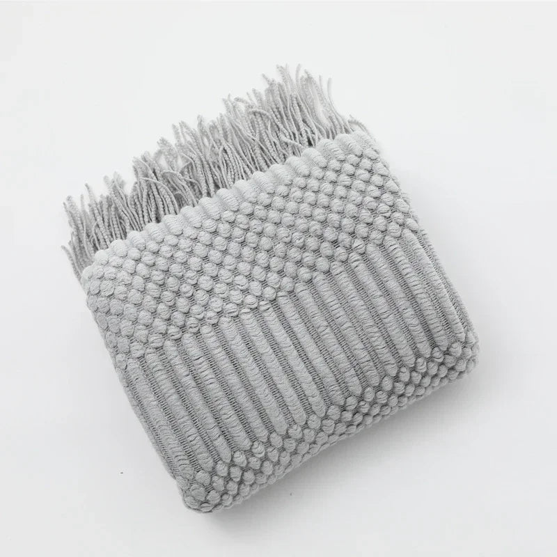 Khaki Knitted Blanket