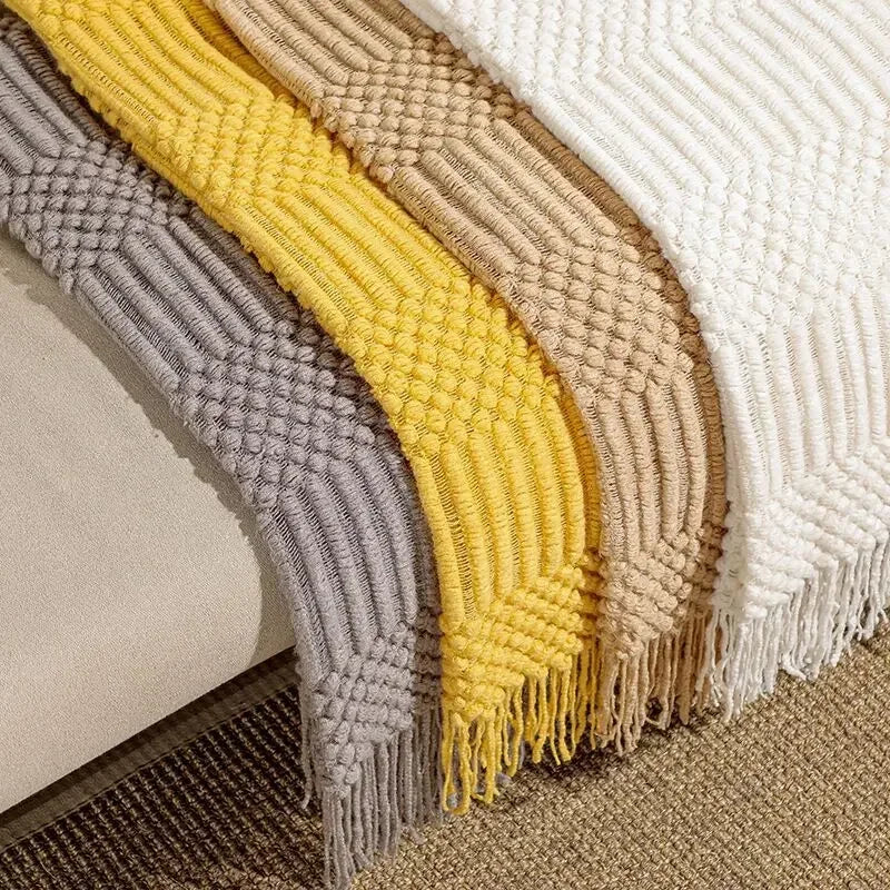 Khaki Knitted Blanket