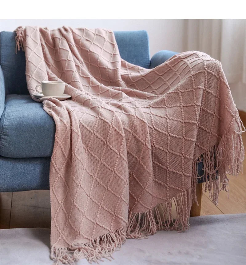 Khaki Knitted Blanket